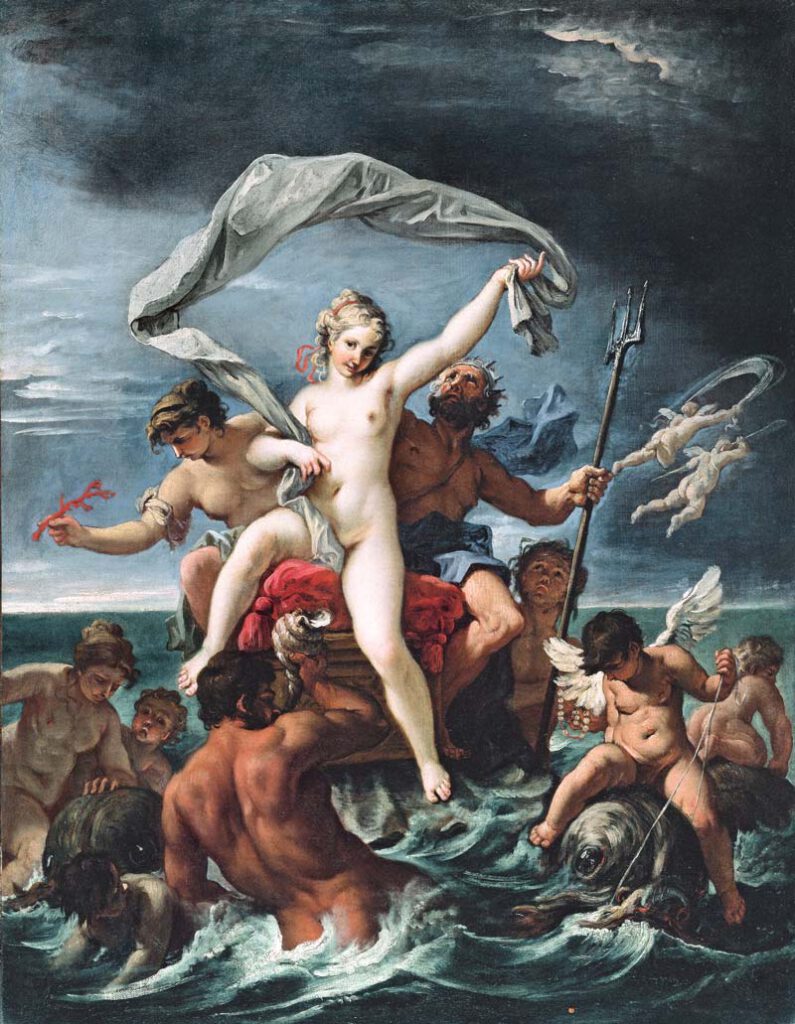 Sebastiano Ricci (1691-1694) "Neptune and Amphitrite" Oil on canvas, 94 x 75 cm, © 2017 Museo Thyssen-Bornemisza, Madrid; Inv. no. 340 (1982.33)