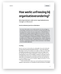 Artikel over unfreezing gedragsverandering, gedragsbeïnvloeding, hoe verander je gedrag? Lewin 3 fasen model, Lewin’s 3 fasen model
